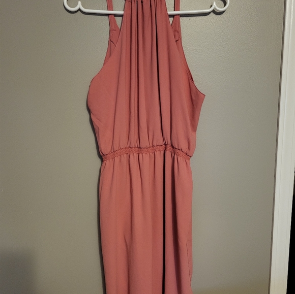 ARITZIA Wilfred Cross Faux Front Wrap Front Dress Salmon Pink Size Small - Picture 6 of 6